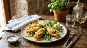 Questo semplice gesto rende i fiori di zucca ripieni ancora più irresistibili
